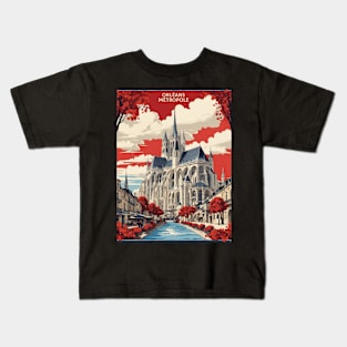 Orleans Metropole France Vintage Poster Tourism Kids T-Shirt